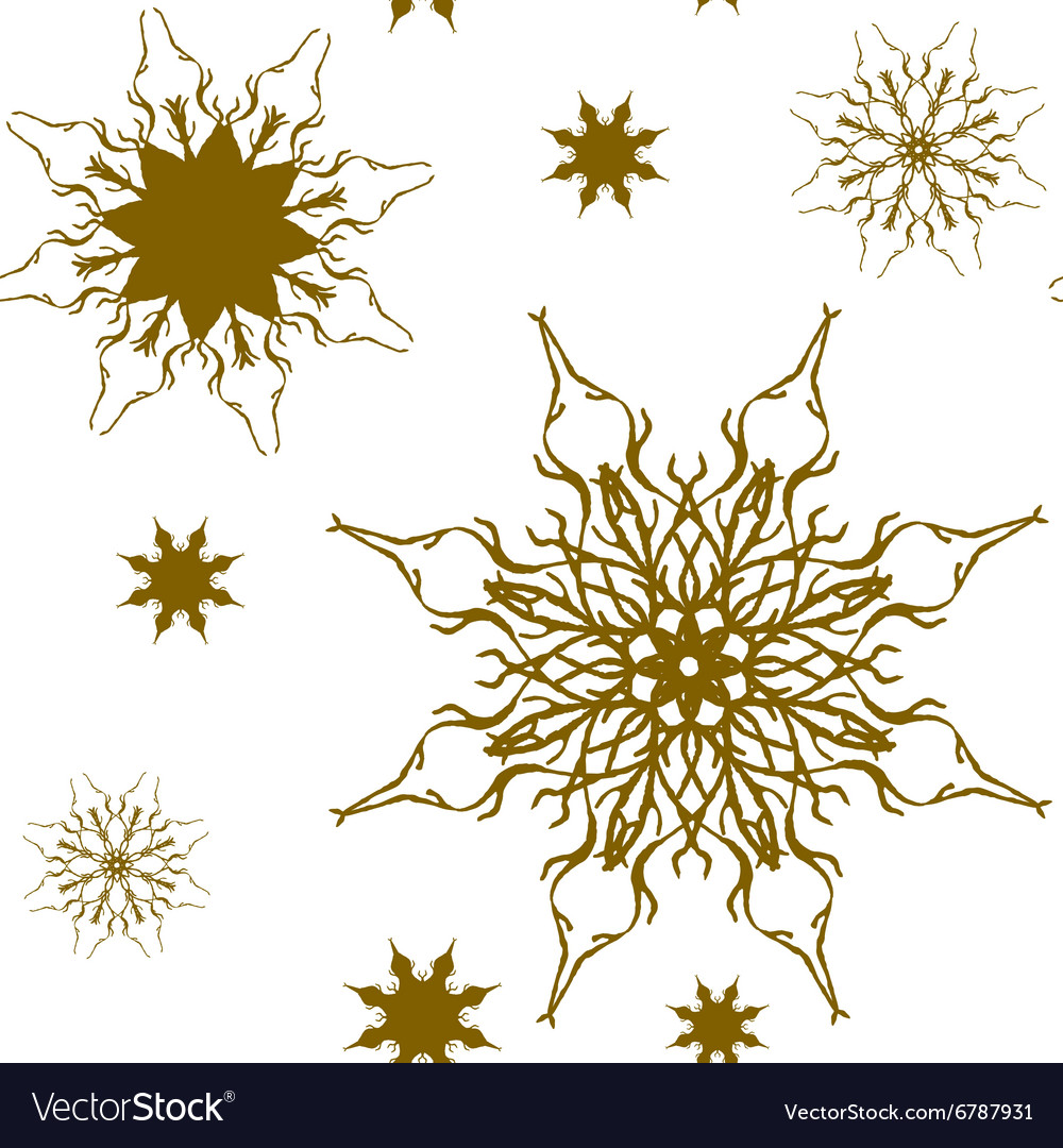 Snowflake seamless pattern