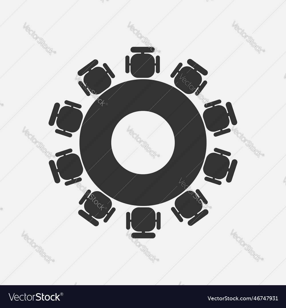 Talks table Royalty Free Vector Image - VectorStock