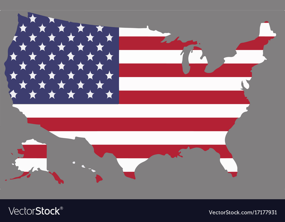 United States Flag Map