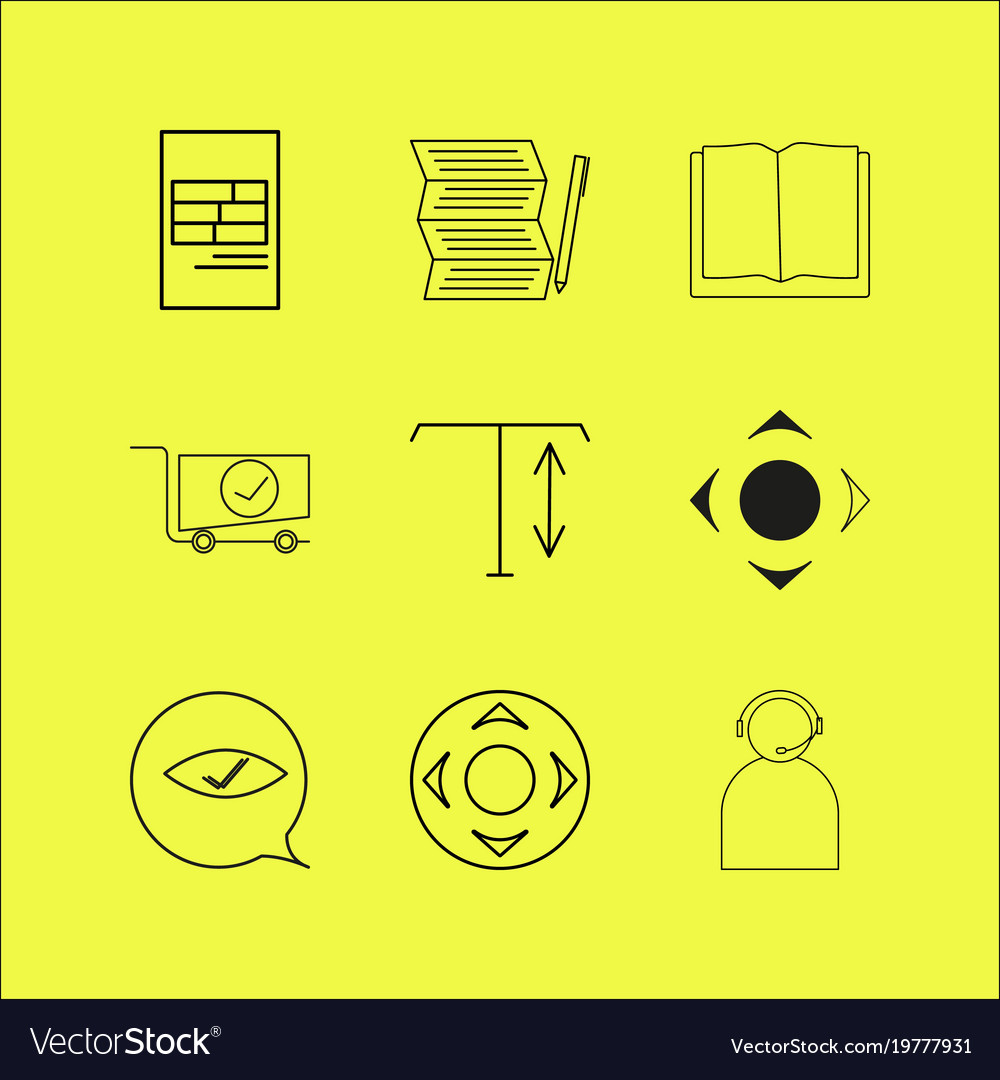 Web linear icon set simple outline icons