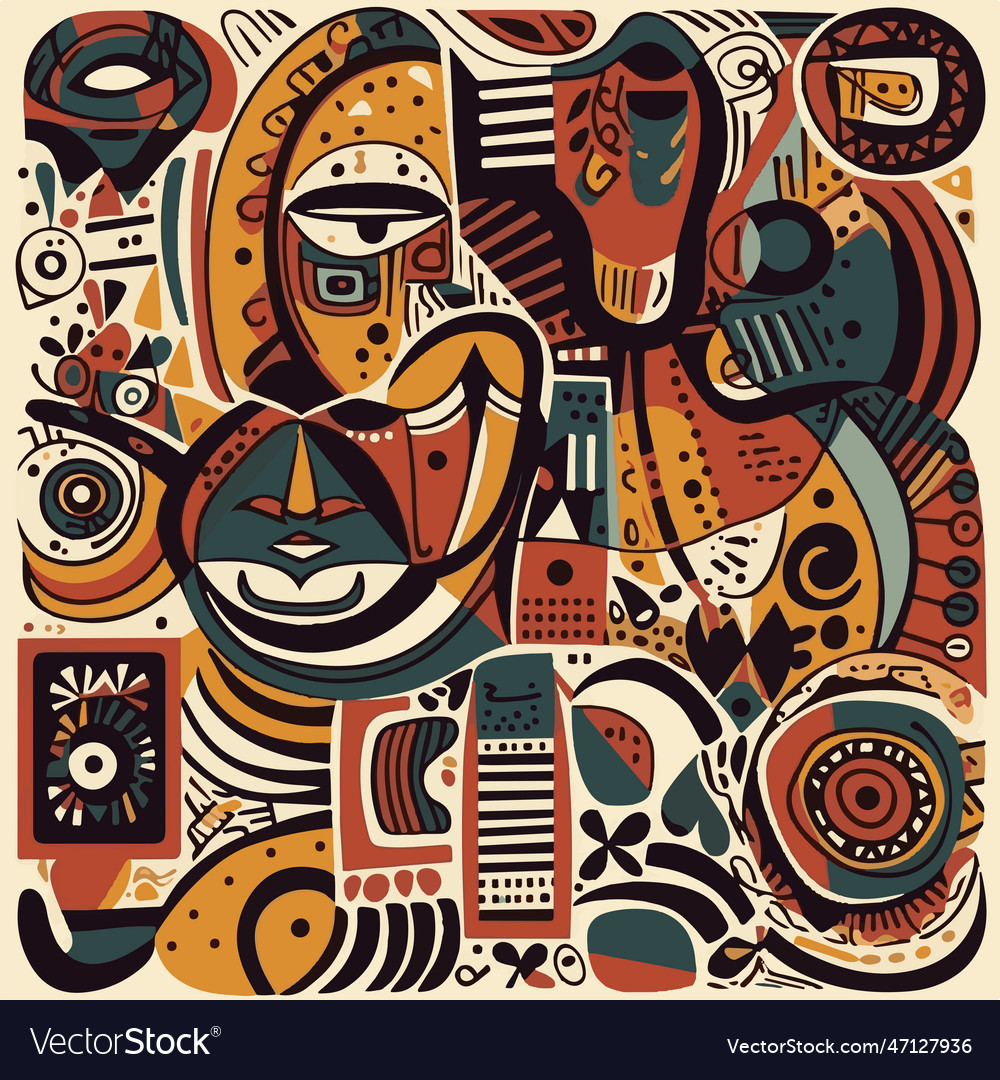 Abstract pattern in native african style