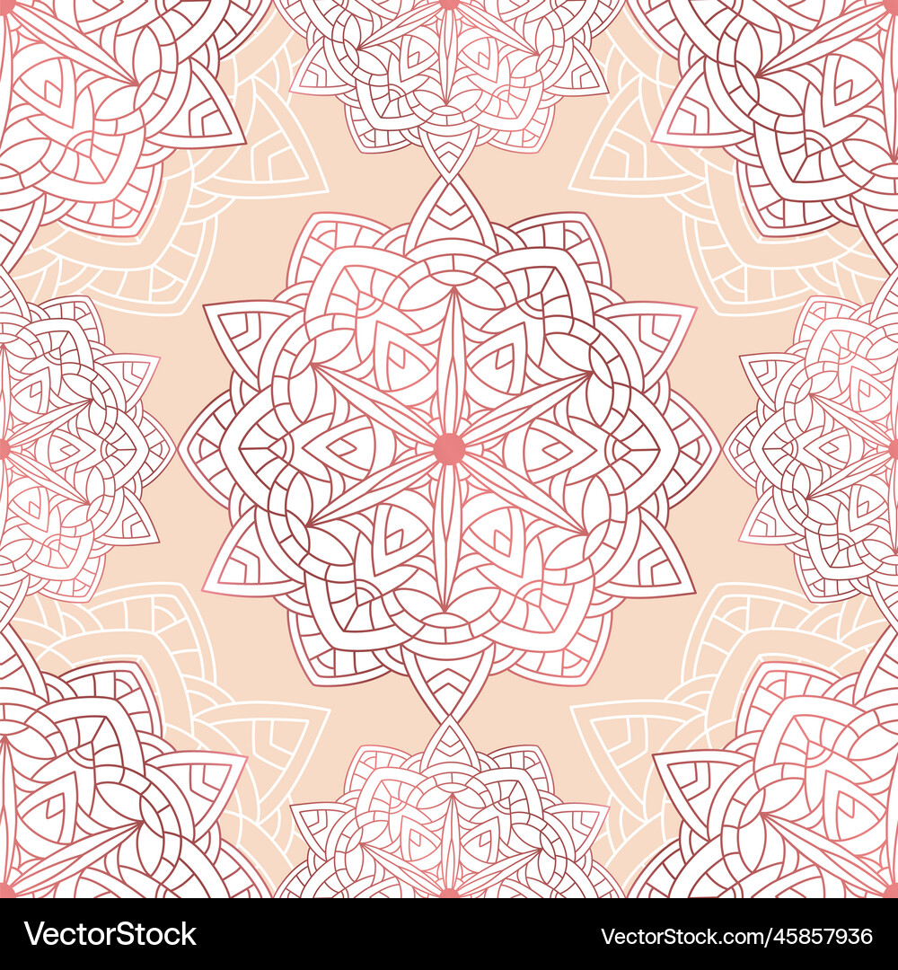 Abstract seamless pattern of luxury mandala Vector Image