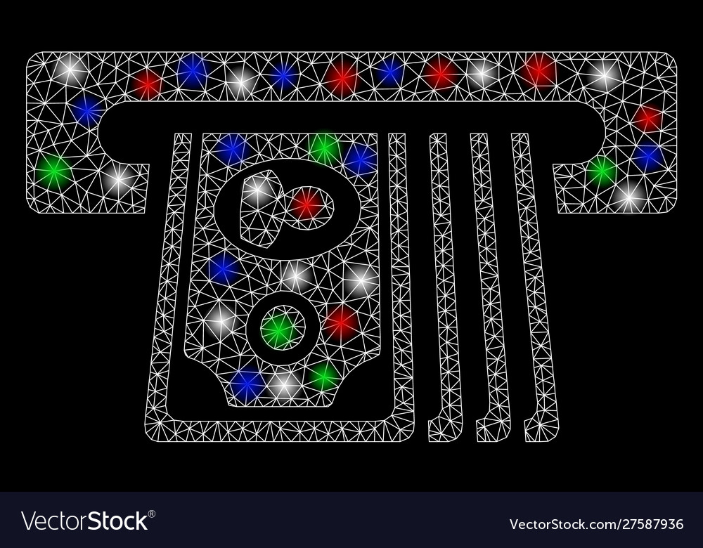 Bright mesh network atm insert cash with flash