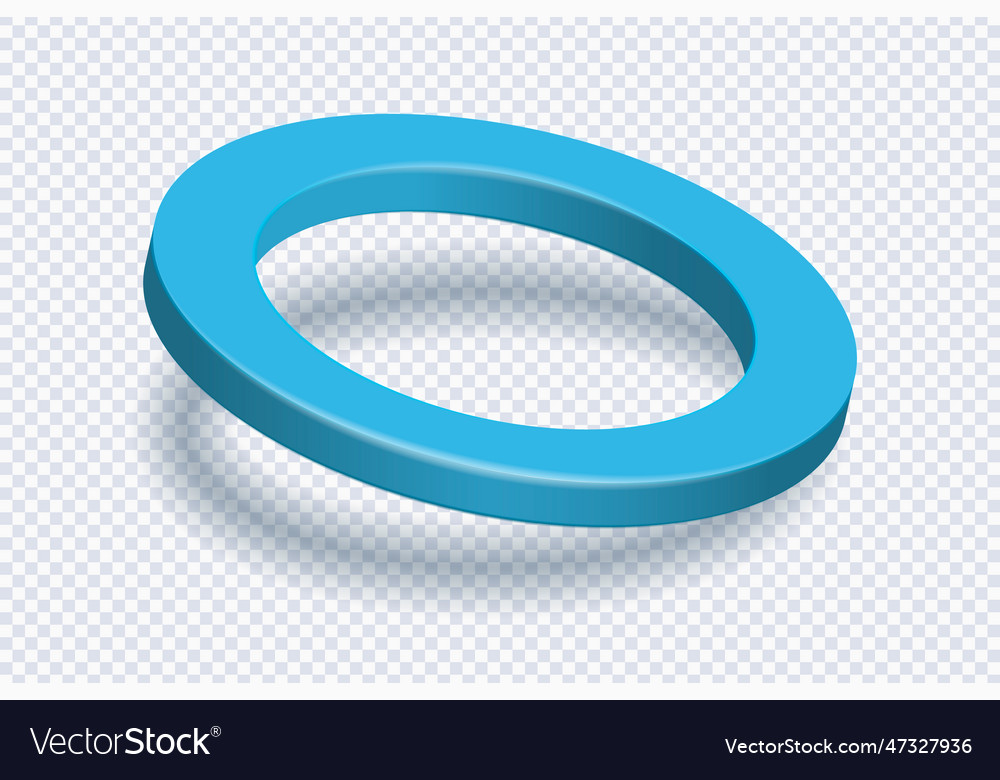 Design element in shape of 3d torus vector image Design element in shape of 3d torus