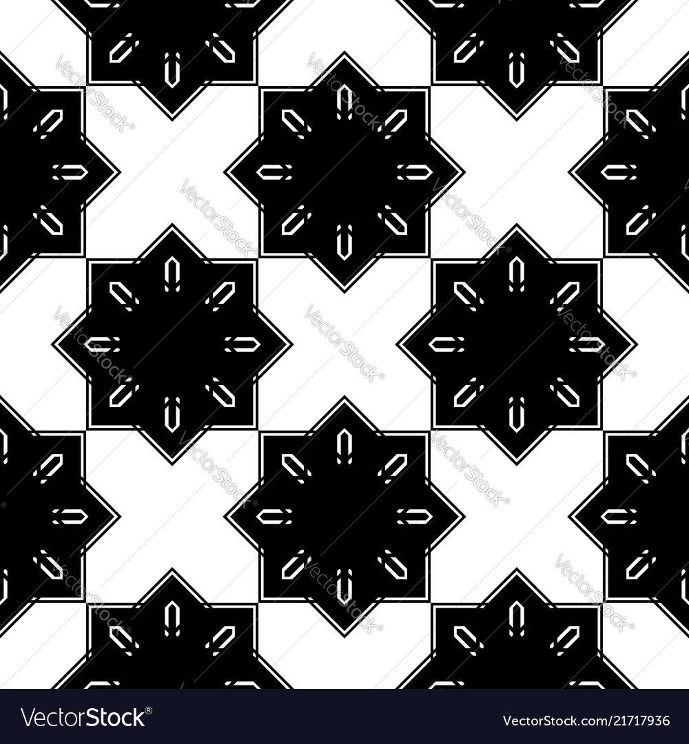 Design seamless monochrome snowflake pattern