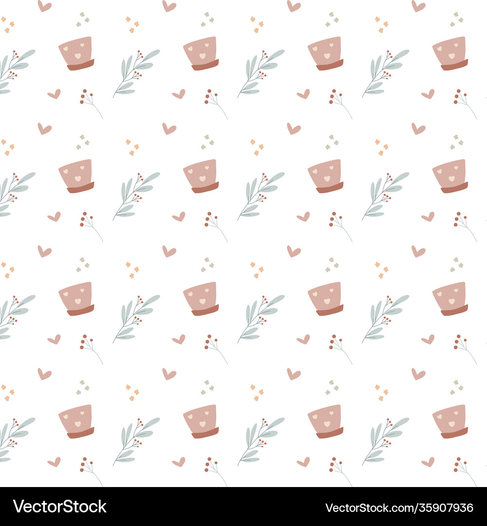Floral seamless pattern with branches Royalty Free Vector