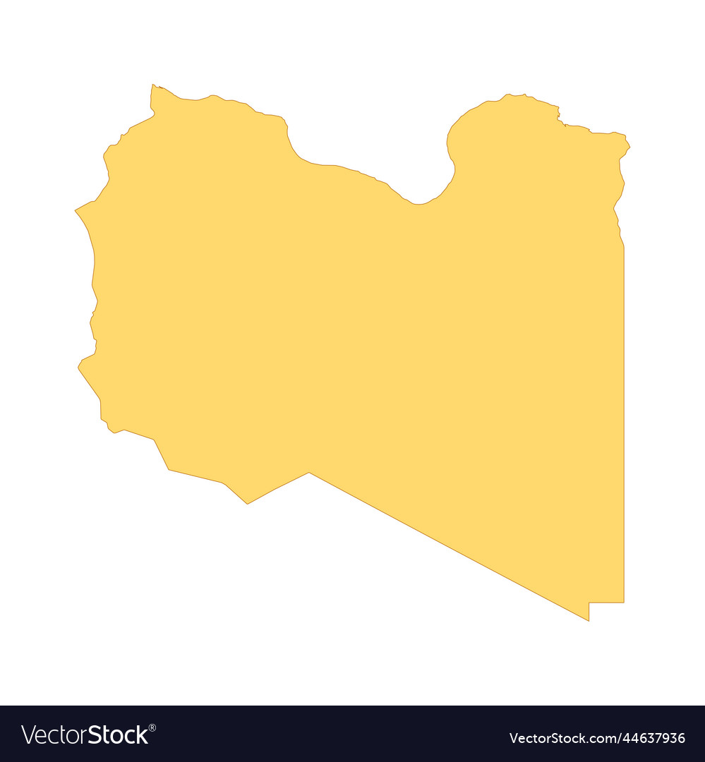 Libya map color line element border Royalty Free Vector