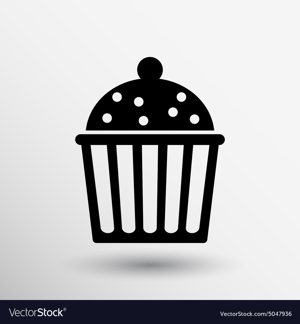 Logo cake cupcake symbol label design Royalty Free Vector