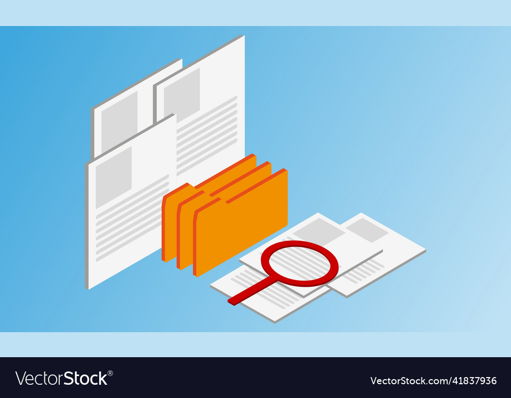 Magnifying glass with file searching