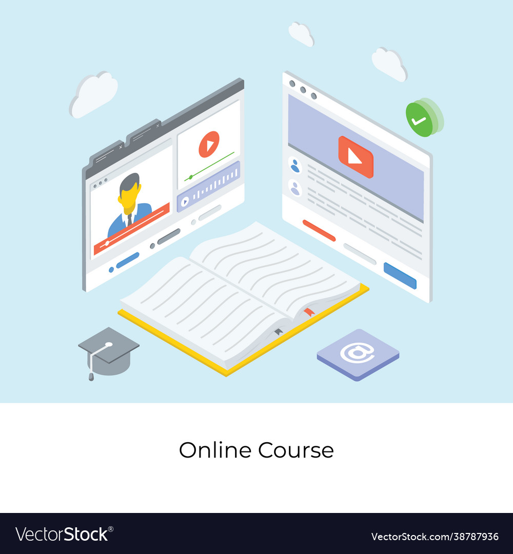 Online course Royalty Free Vector Image - VectorStock