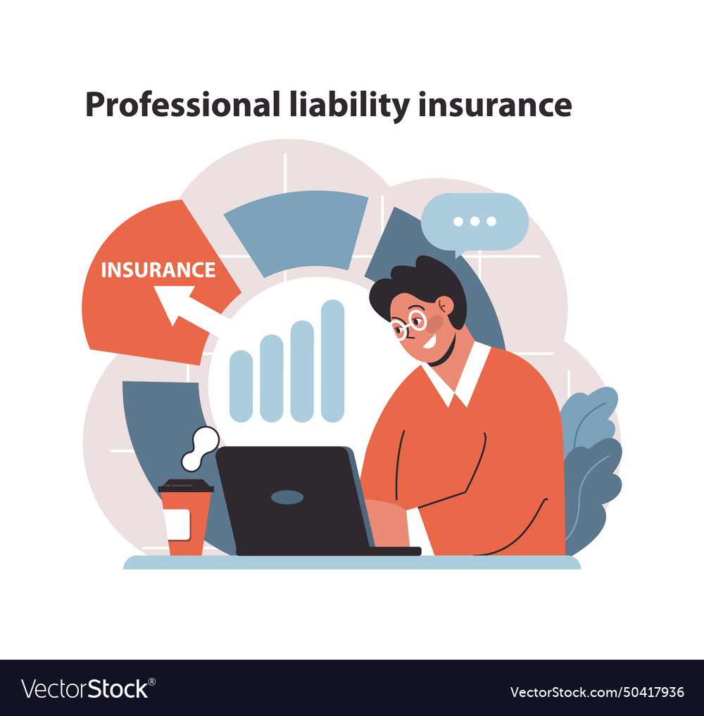 Professional liability insurance concept Vector Image