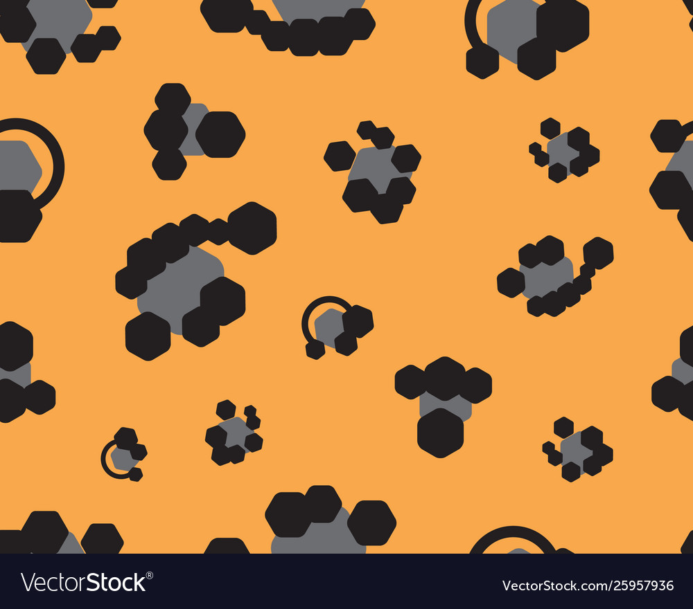 Seamless pattern geometric leopard background vector image Seamless pattern geometric leopard background