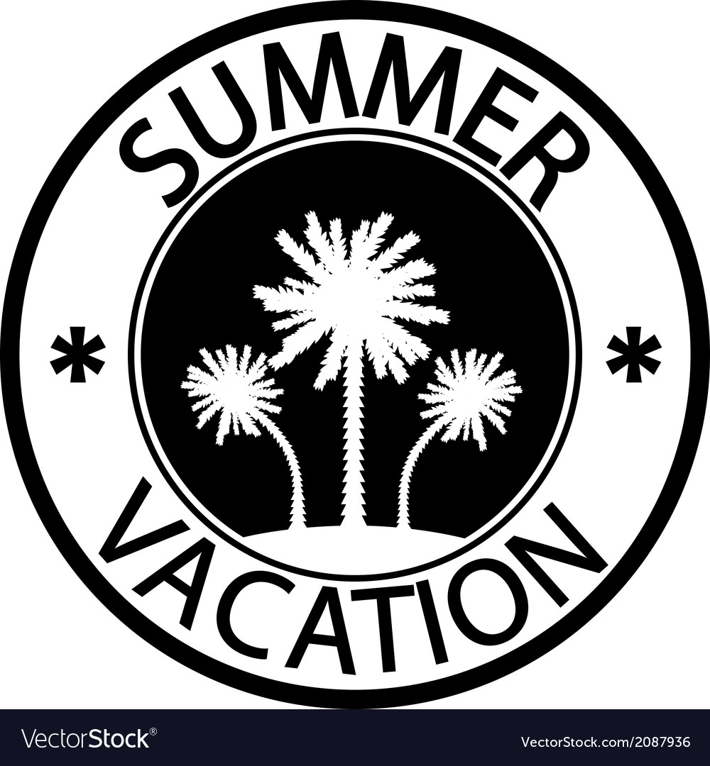 Summer vacation stamp Royalty Free Vector Image