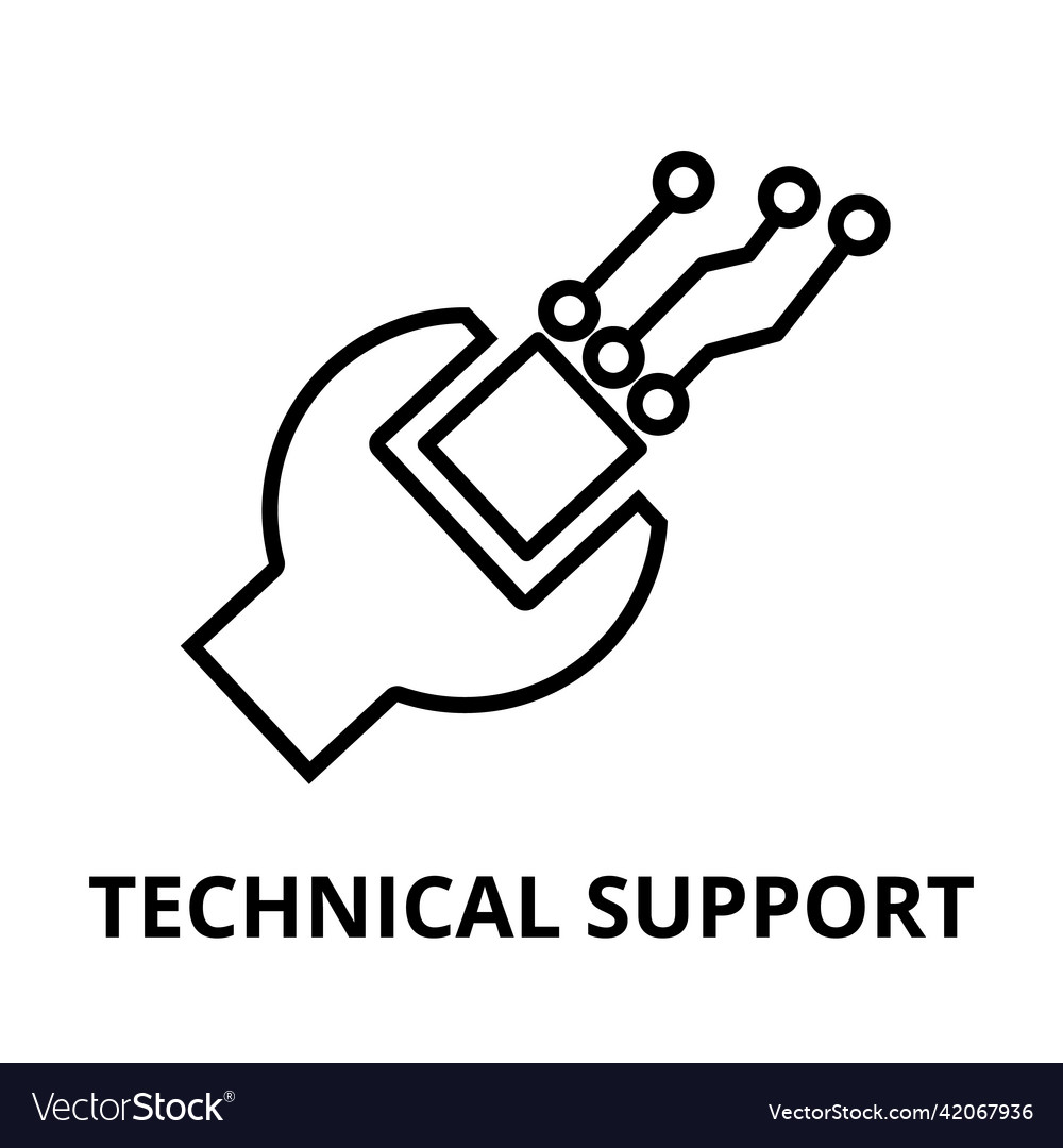 Technical support icon for graphic and web design vector image Technical support icon for graphic and web design