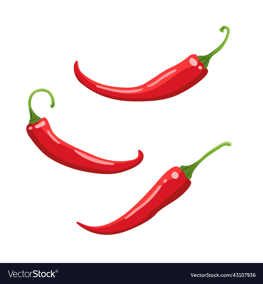 Three spice chili pepper colored