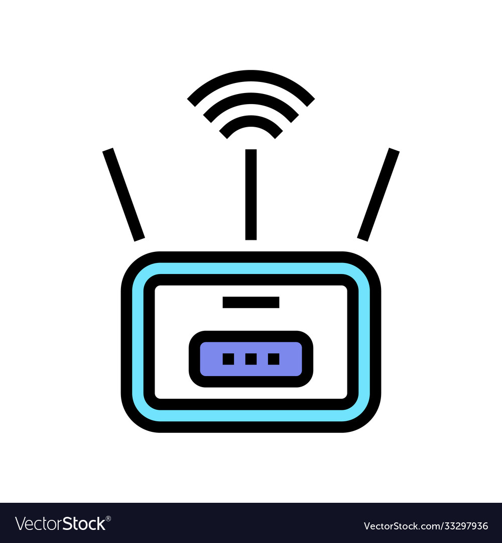 Wifi router color icon