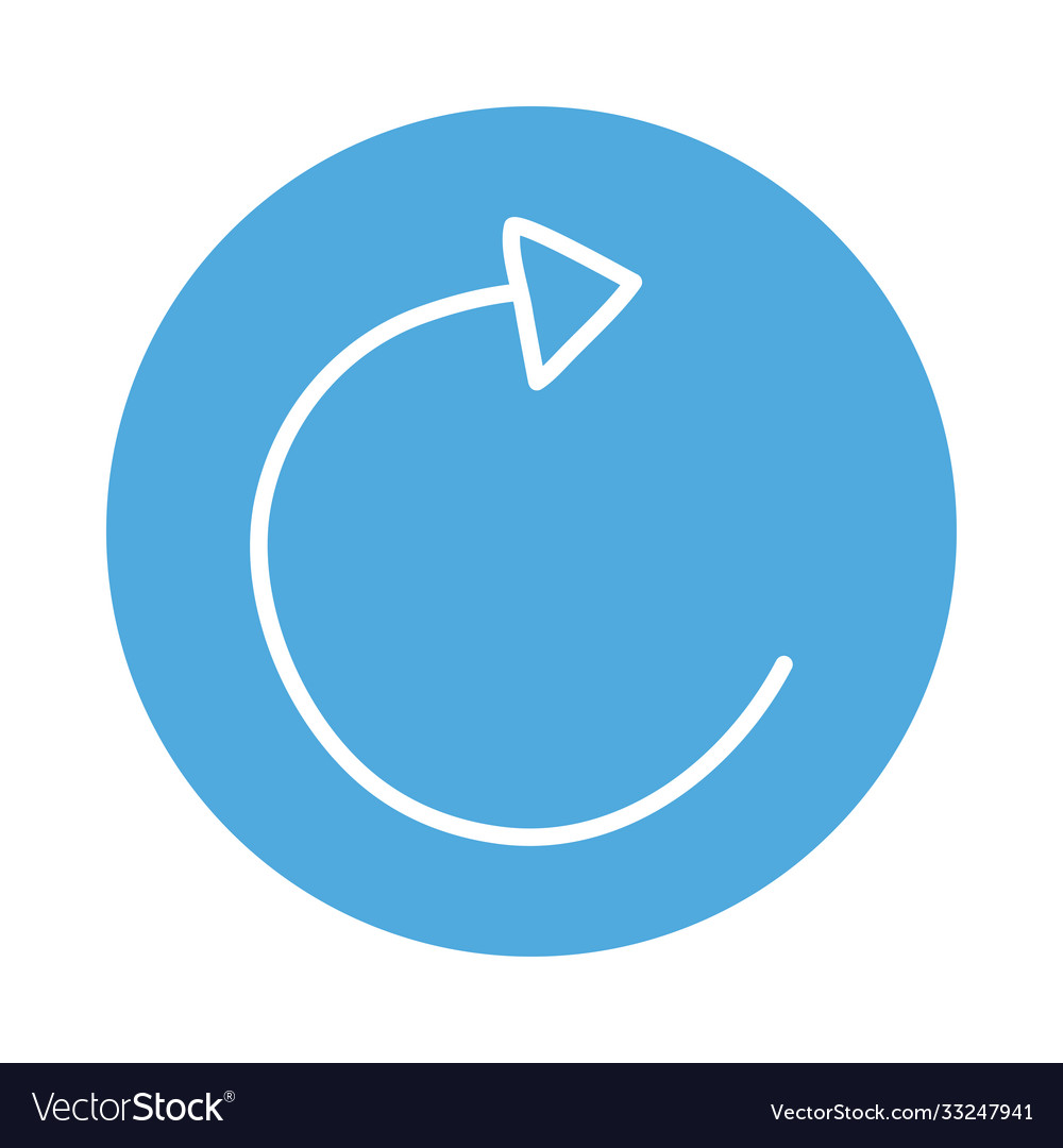 Arrow thin direction reload block style icon