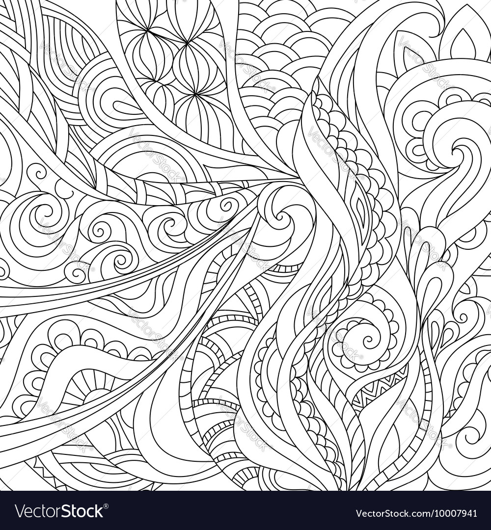 Black and white pattern in a entangle style