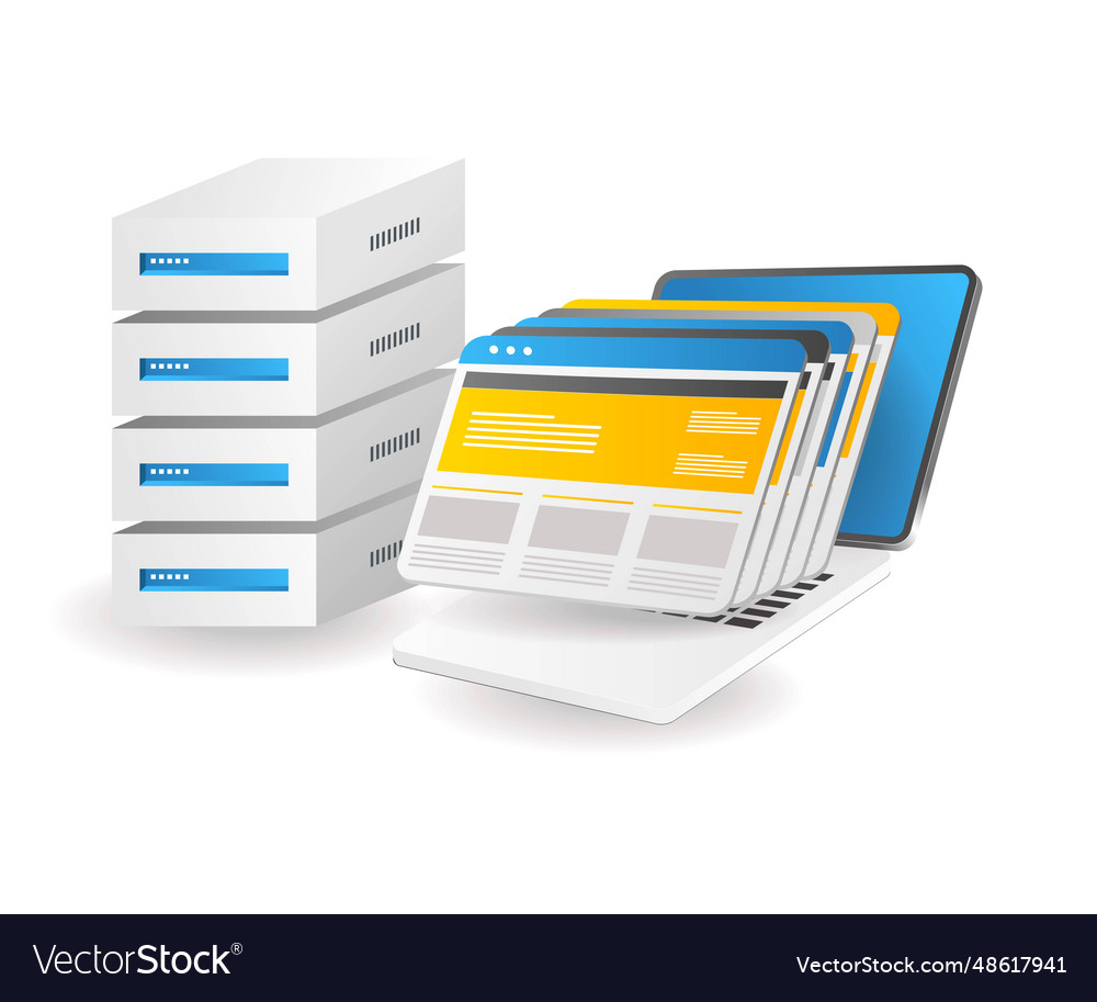 Database of web page templates Royalty Free Vector Image