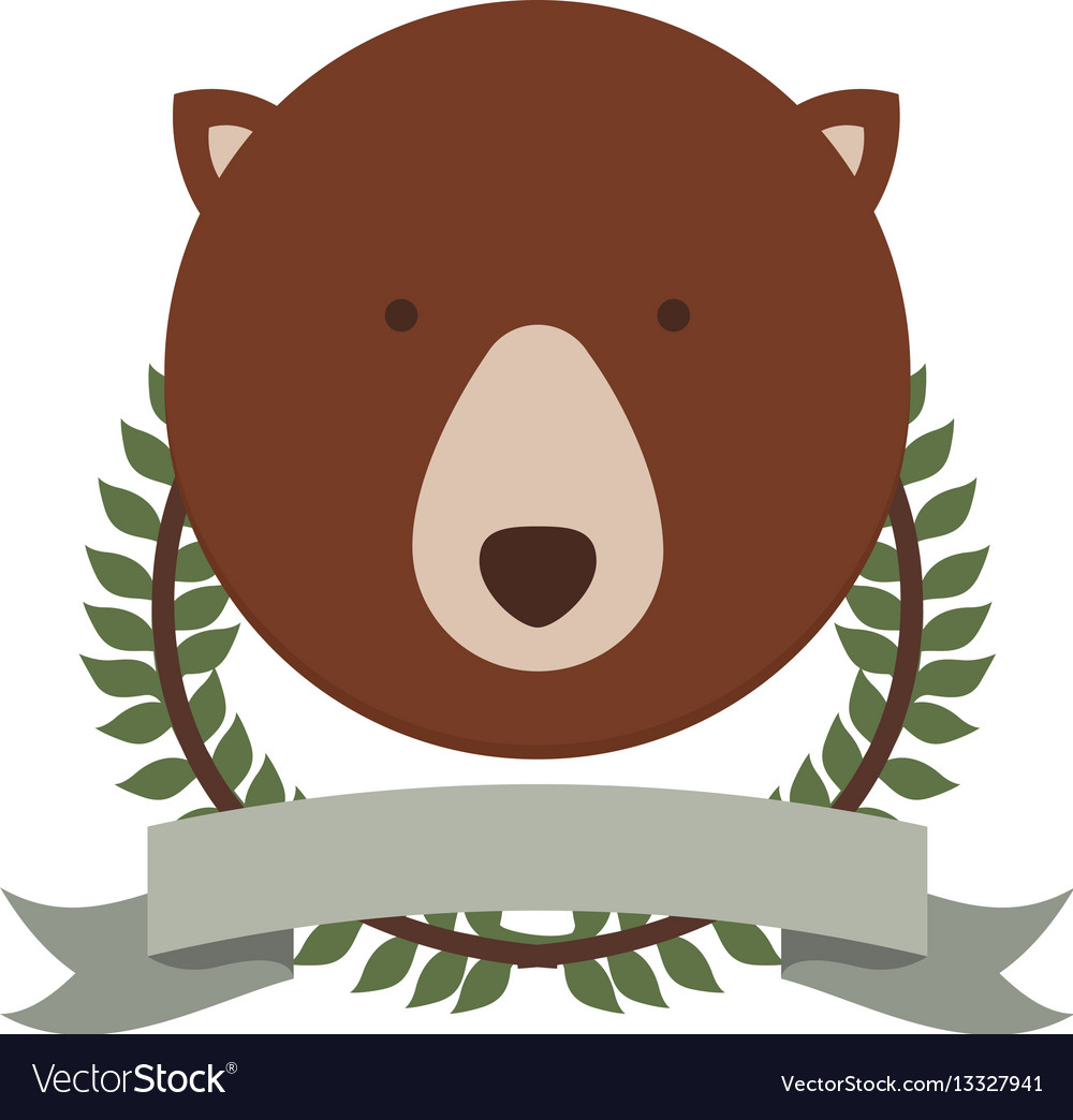 Emblem bear hunter city icon