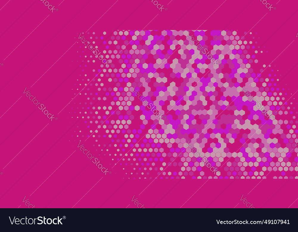 Geometric multi size hexagon with color