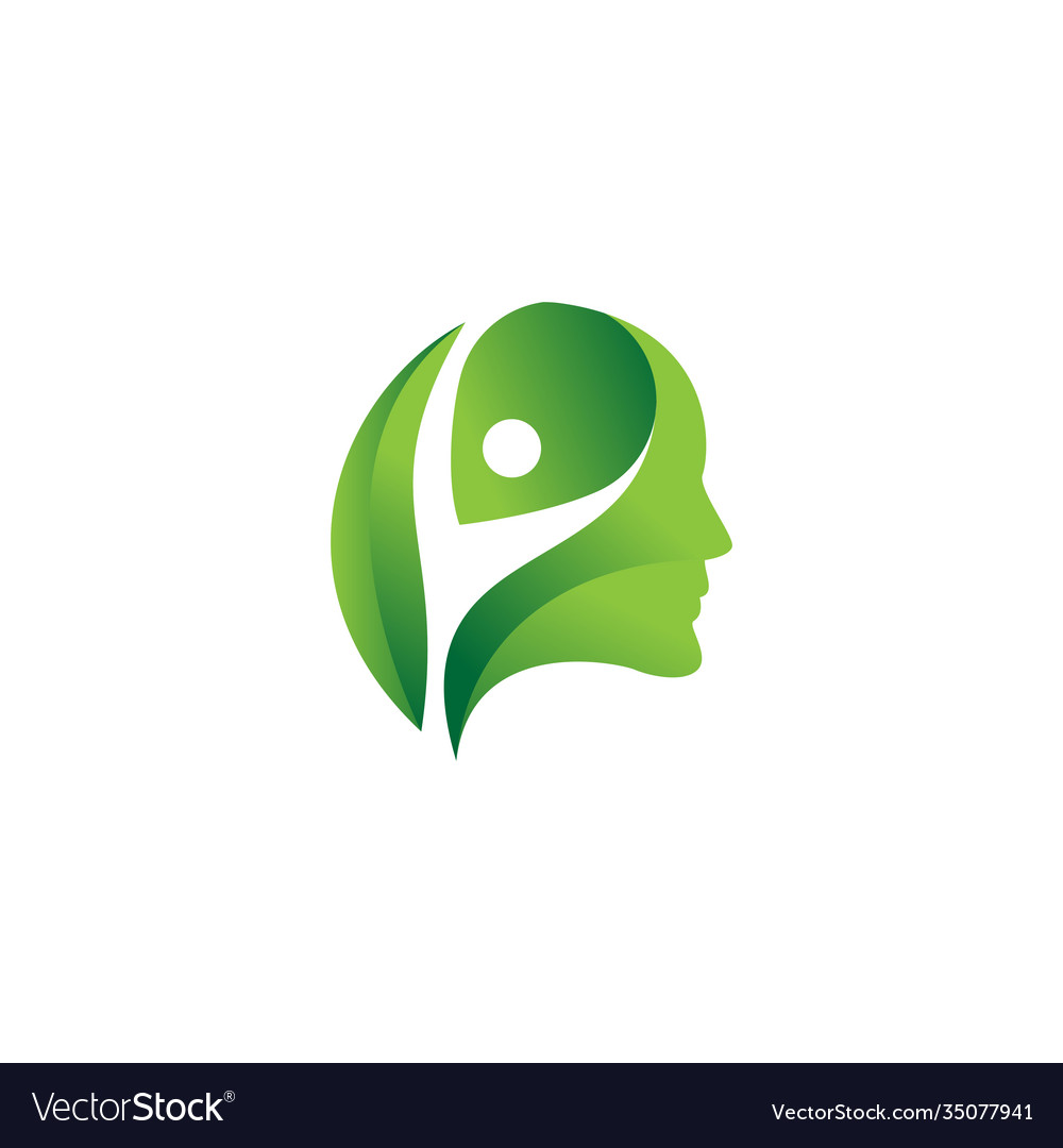 Head people with leaf logo design