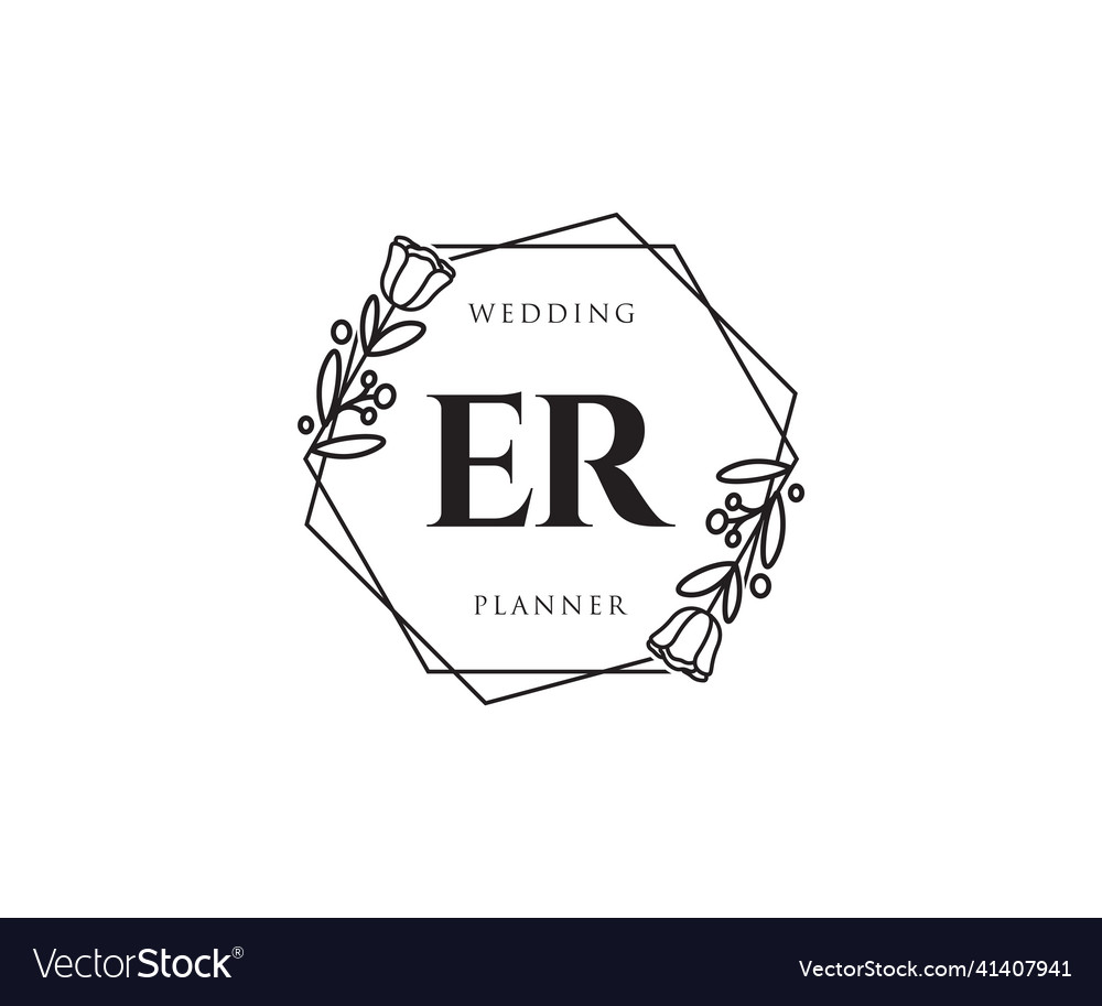 Initial er feminine logo usable for nature salon