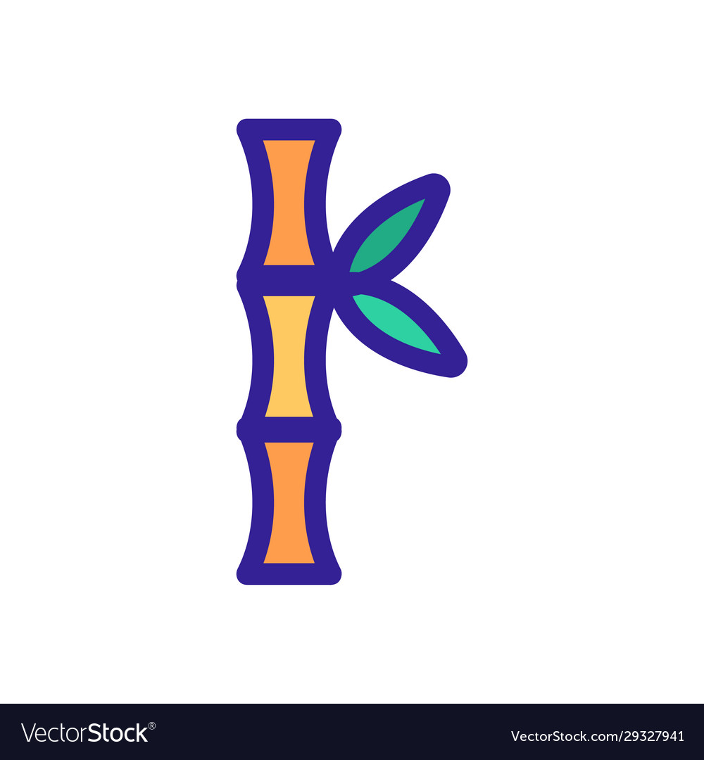 Jungle bamboo icon isolated contour symbol