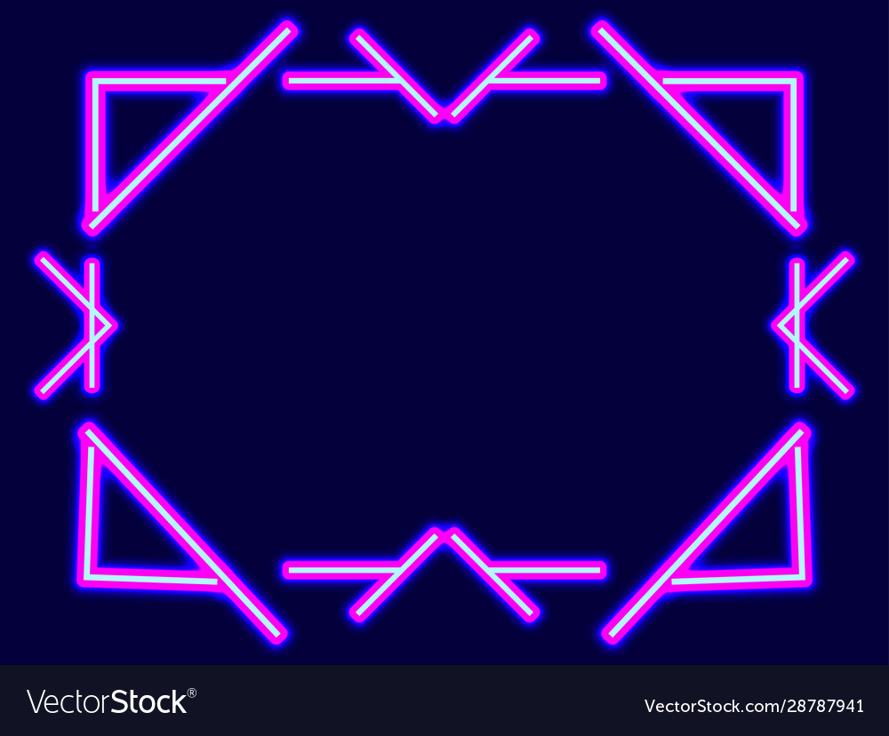 Neon frame the effect a lamp linear