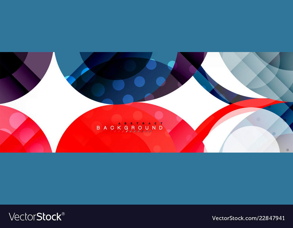 Overlapping circles design background Vector Image Overlapping circles design background