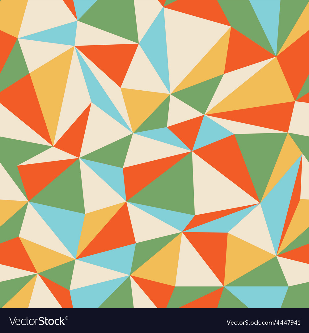 Retro Colored Triangles Pattern