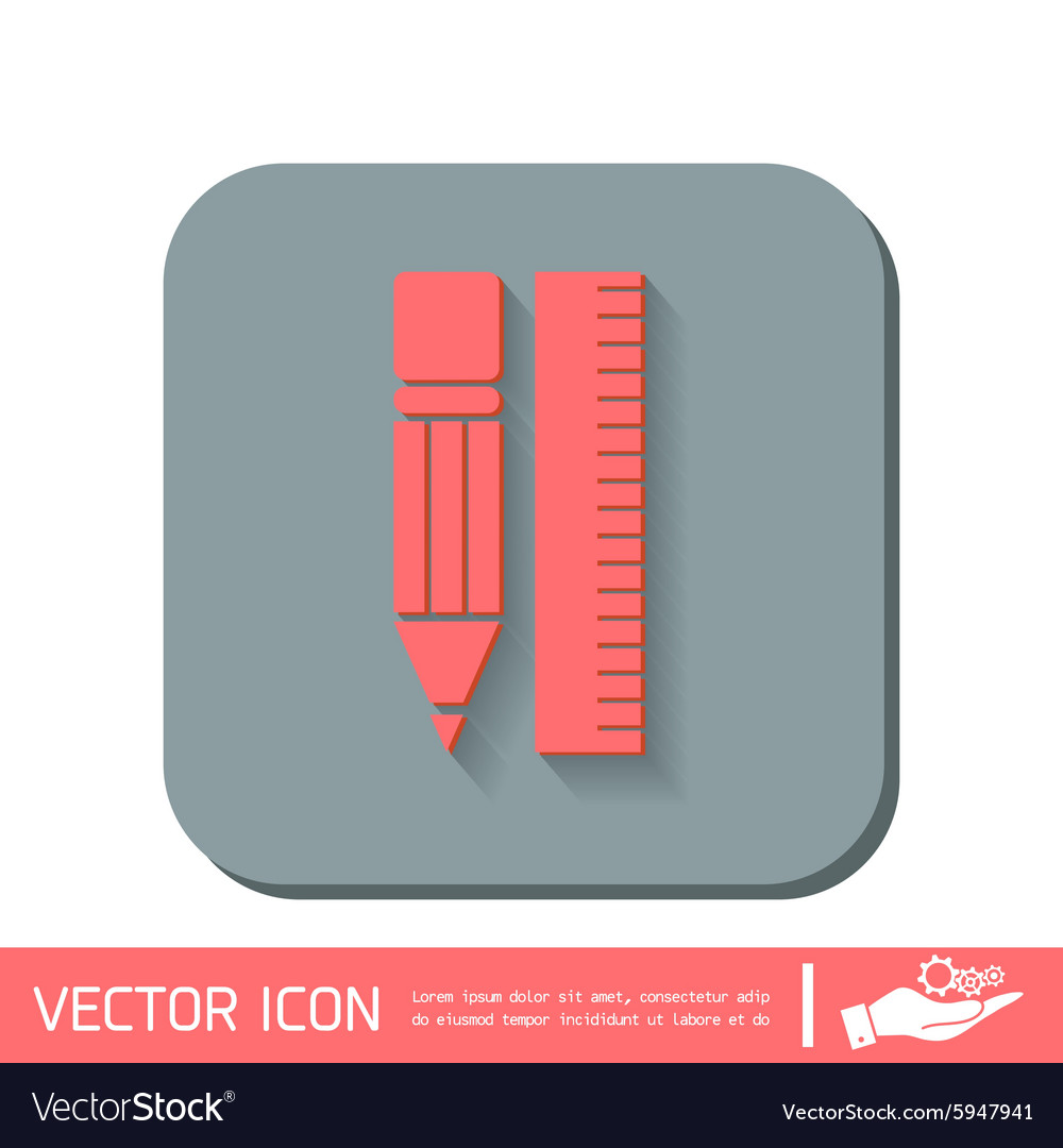 Ruler and pencil characters geometry