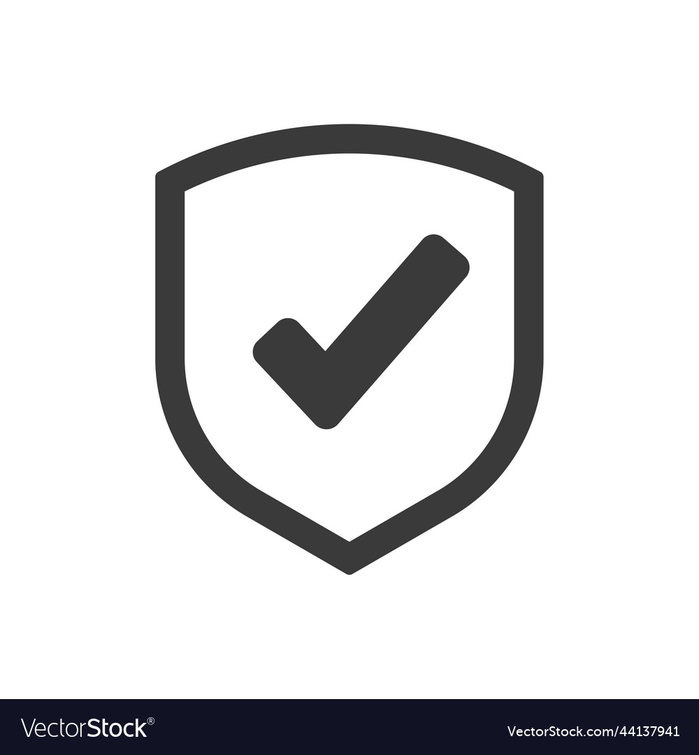 Shield icon with a checkmark in the middle