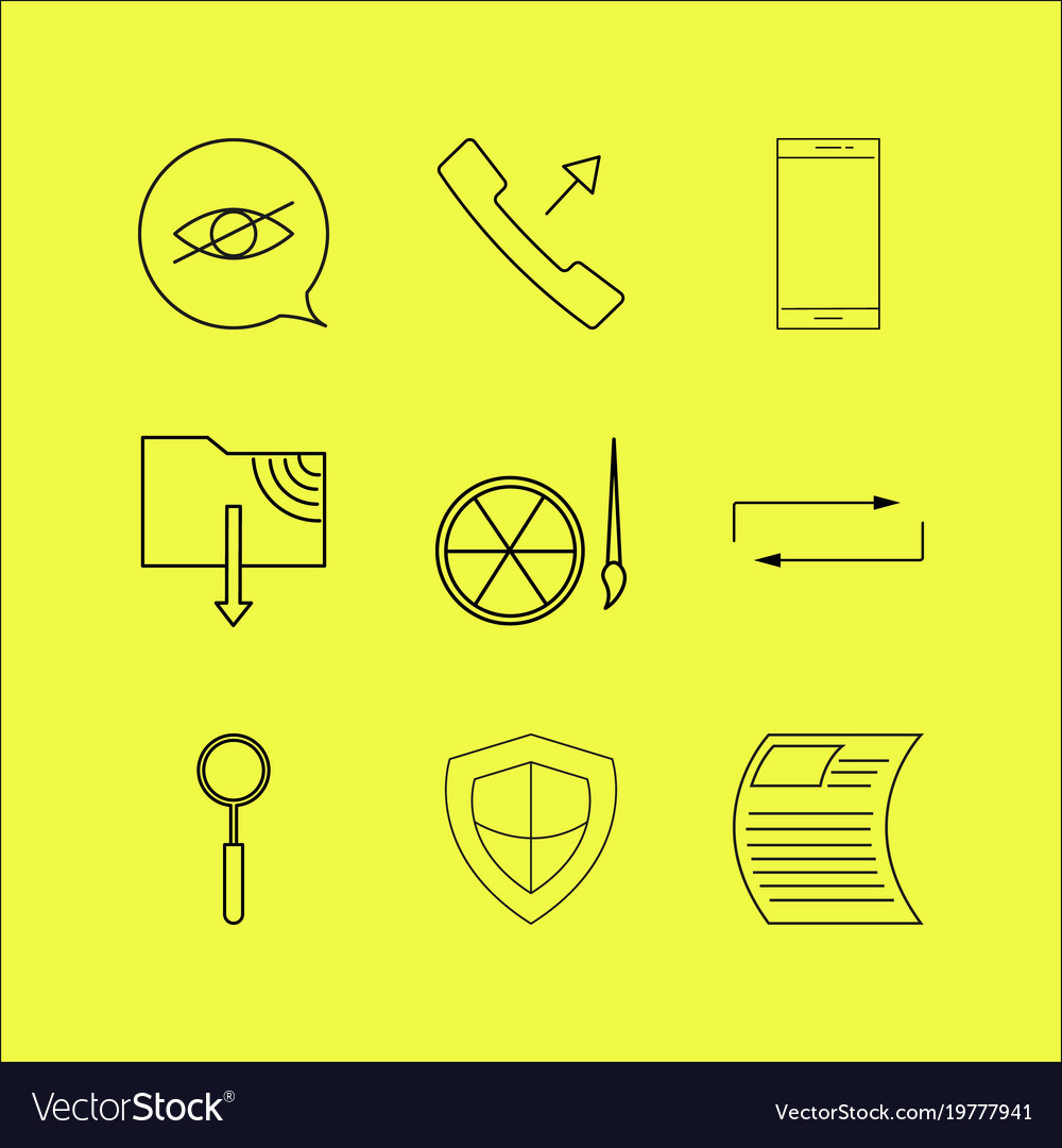 Web linear icon set simple outline icons