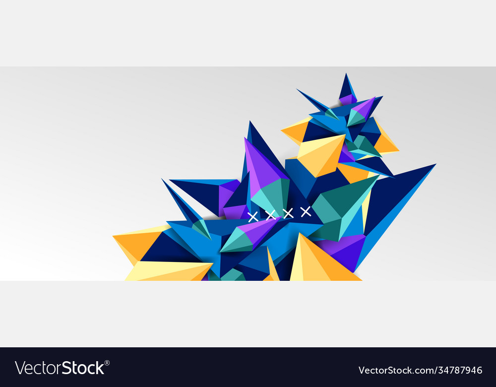 3d low poly abstract shape background