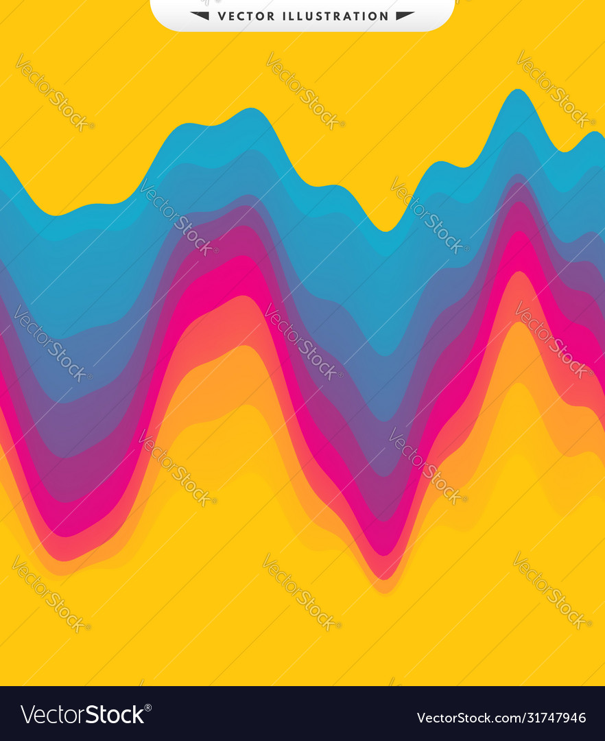 Abstract waveform background 3d technology style vector image Abstract waveform background 3d technology style