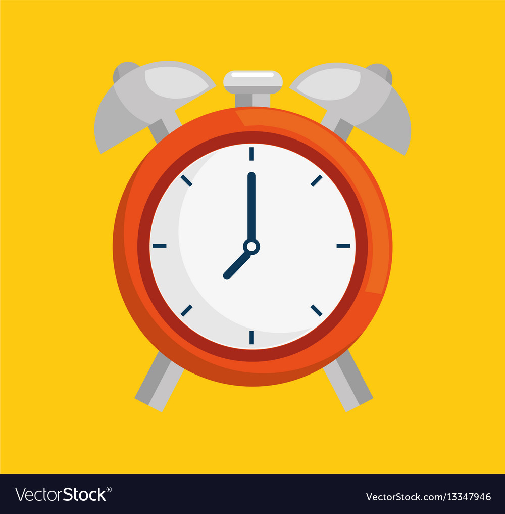 Alarm time clock isolated icon