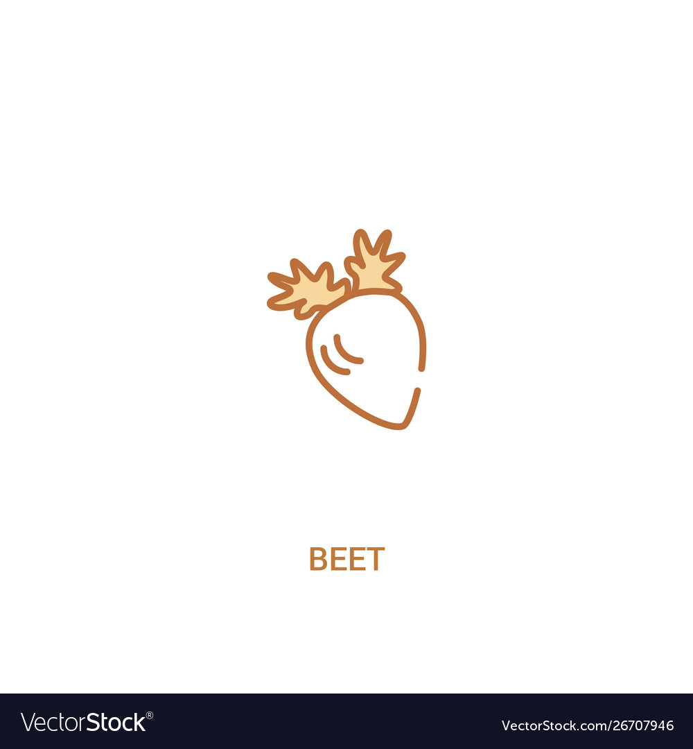 Beet concept 2 colored icon simple line element Vector Image Beet concept 2 colored icon simple line element