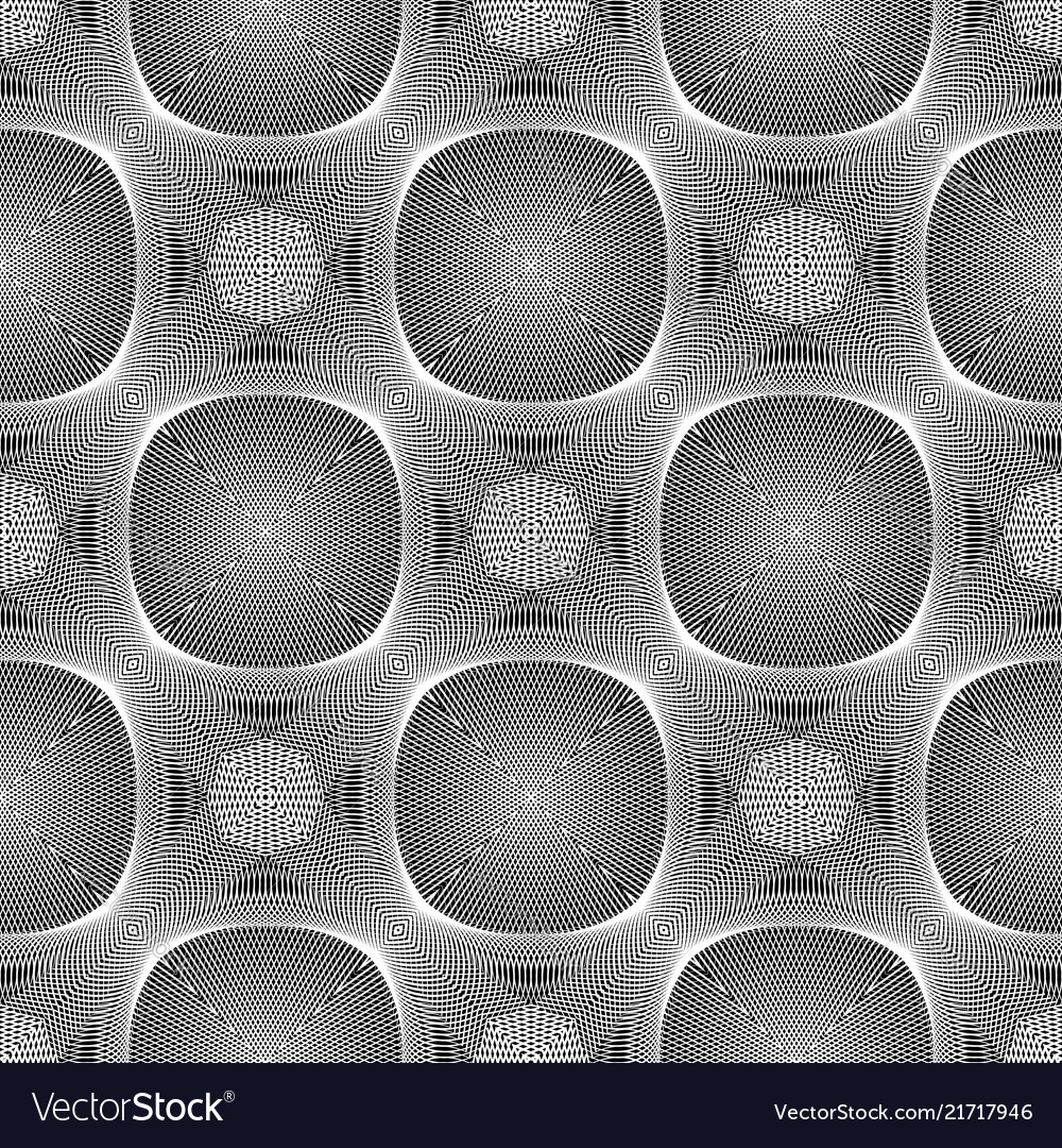 Design seamless monochrome ellipse pattern vector image Design seamless monochrome ellipse pattern
