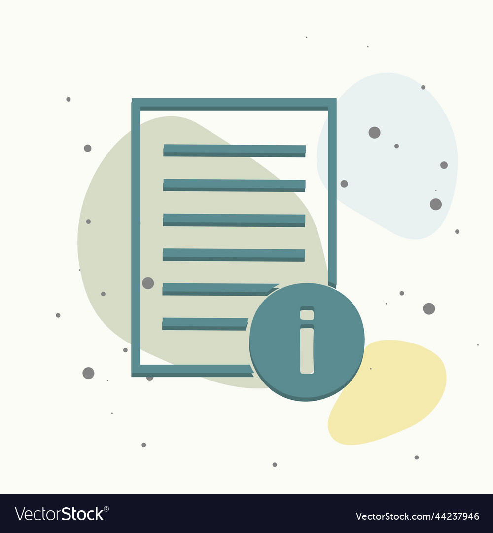Document info icon on multicolored background vector image Document info icon on multicolored background