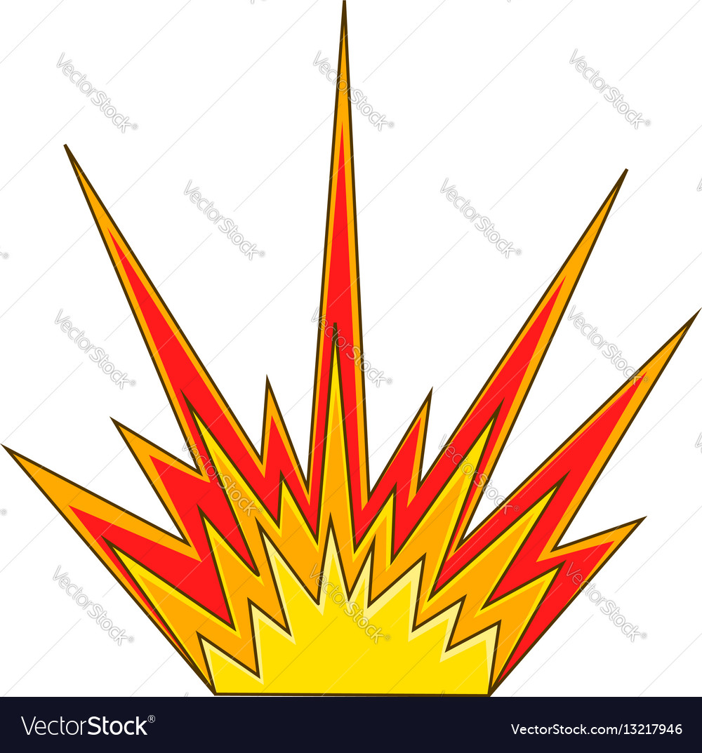 Explode flash icon cartoon style