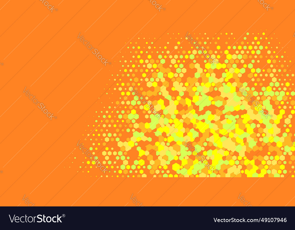 Geometric multi size hexagon with color