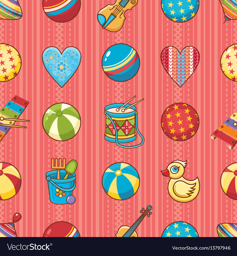 Kid toy seamless pattern design element