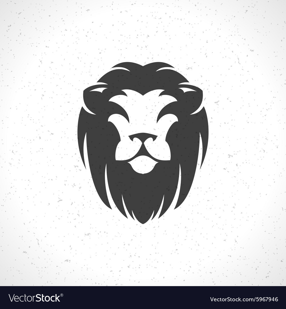 lion face logo emblem template for business or t vector image