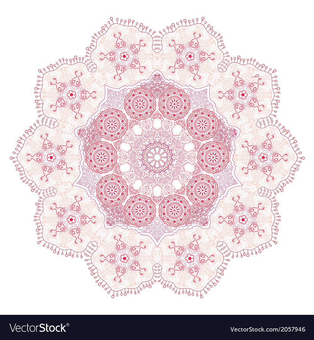 Ornamental round lace pattern circle background