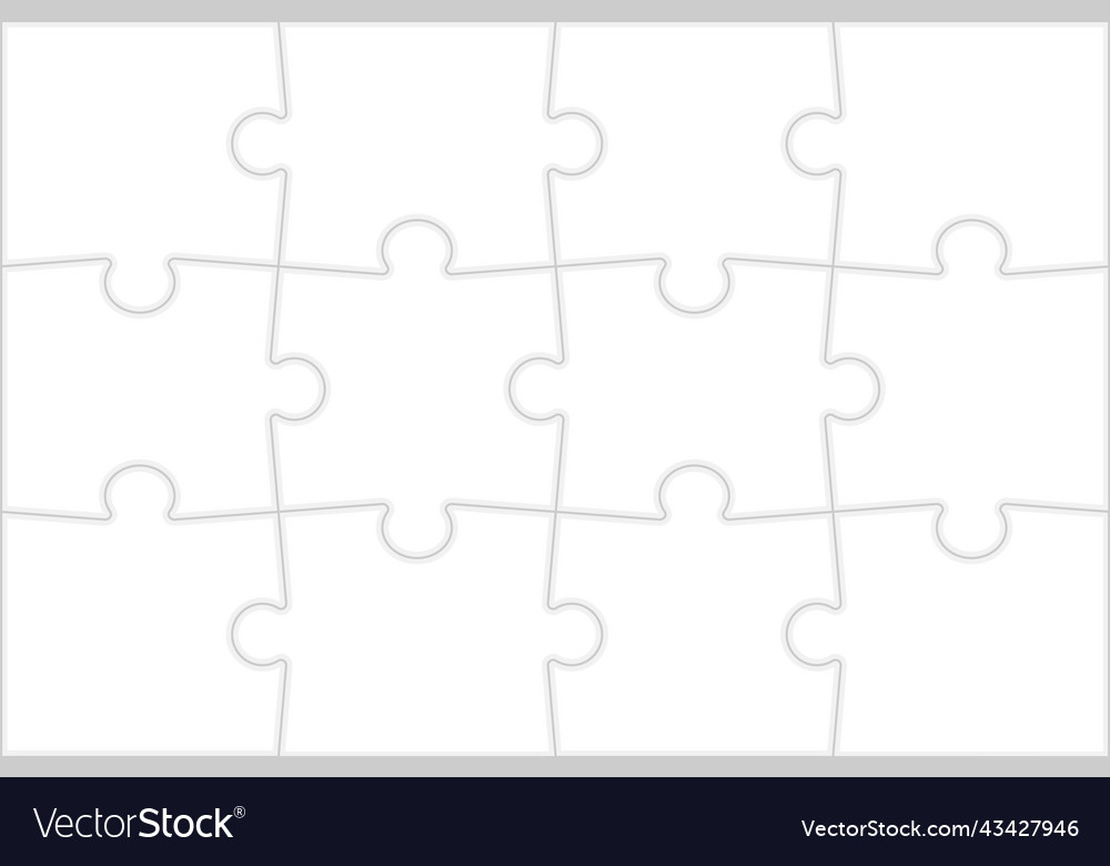 Puzzles grid blank template background jigsaw