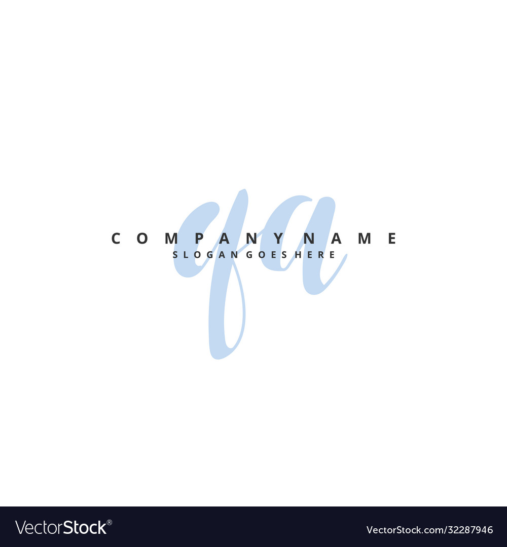 Q a qa anfängliches Handschrift- und Unterschriftslogo vector image Q a qa anfängliches Handschrift- und Unterschriftslogo