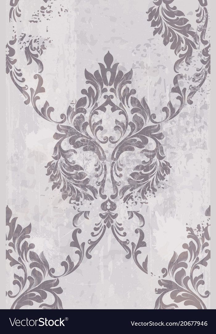 Rococo pattern background ornamented vector image Rococo pattern background ornamented