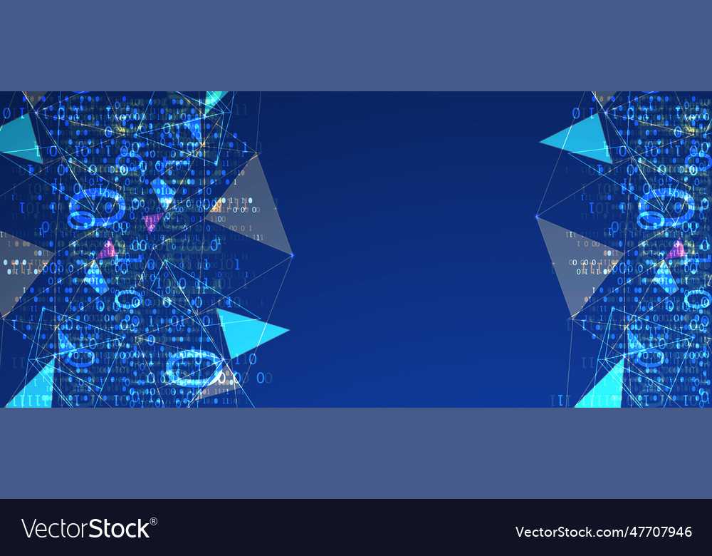 Technology background big data concept binary Vector Image