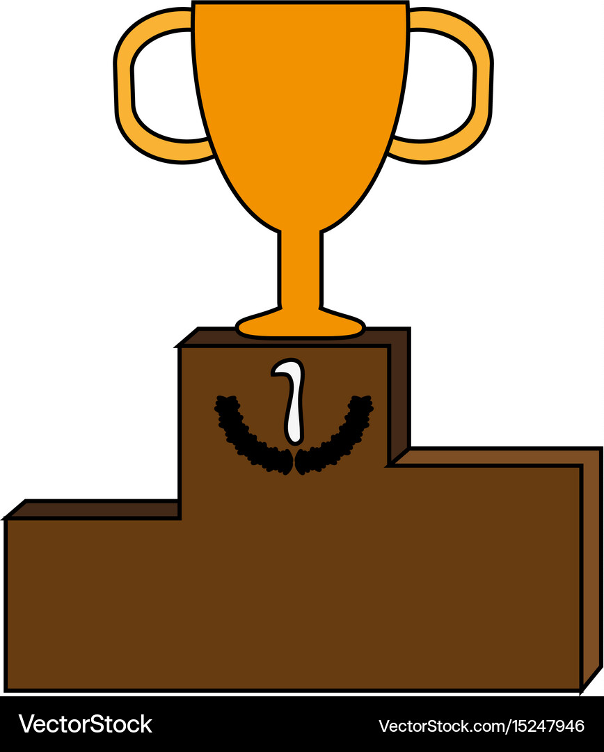 Trophy flat Royalty Free Vector Image - VectorStock